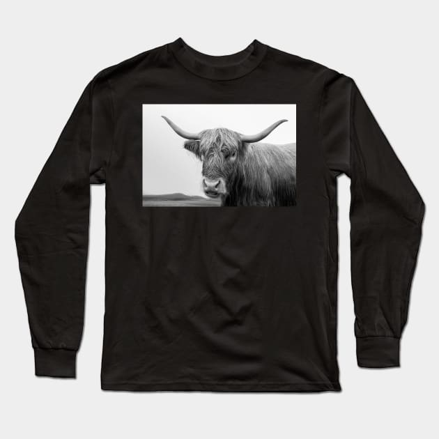 Highland Coo Long Sleeve T-Shirt by dalekincaid